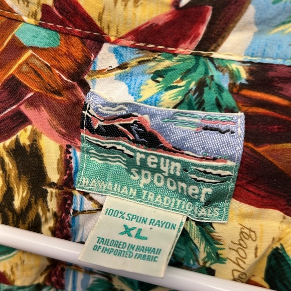 Reyn Spooner surfboard XL short sleeve button up shirt - Picture 2 of 3